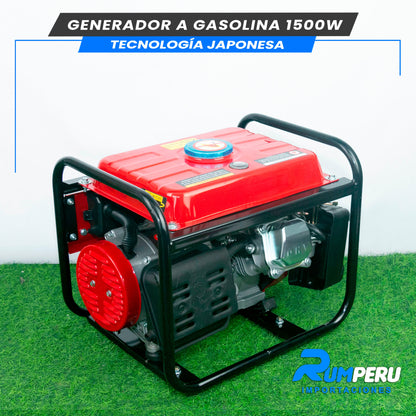 Generador Gasolinero 1500W - Tecnología Japonesa