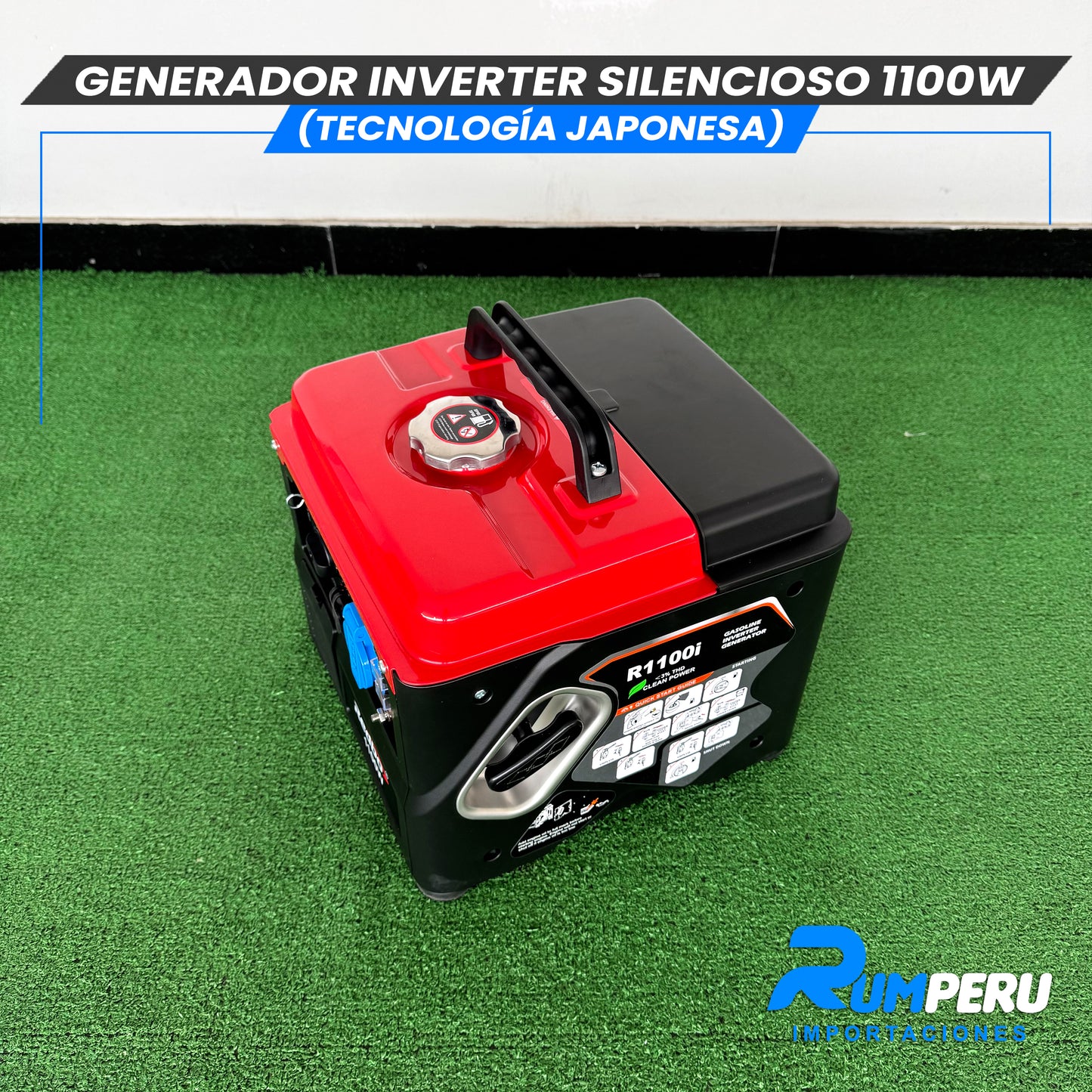 Generador Inverter Silencioso 1100W (Tecnología japonesa)