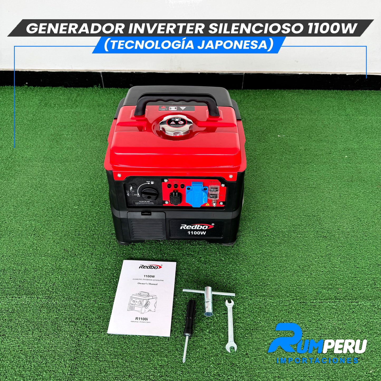 Generador Inverter Silencioso 1100W (Tecnología japonesa)