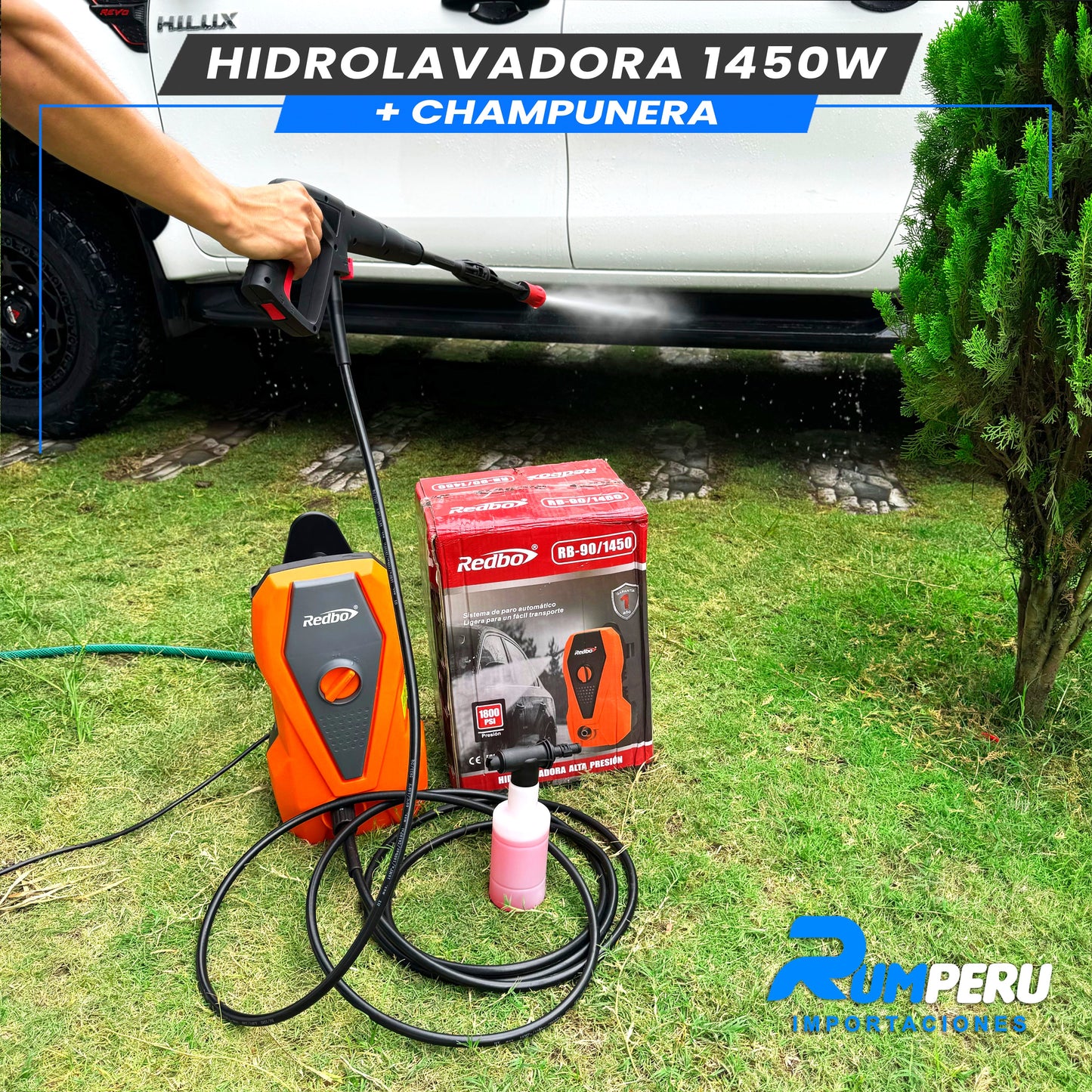 Hidrolavadora 1450w + Champunera