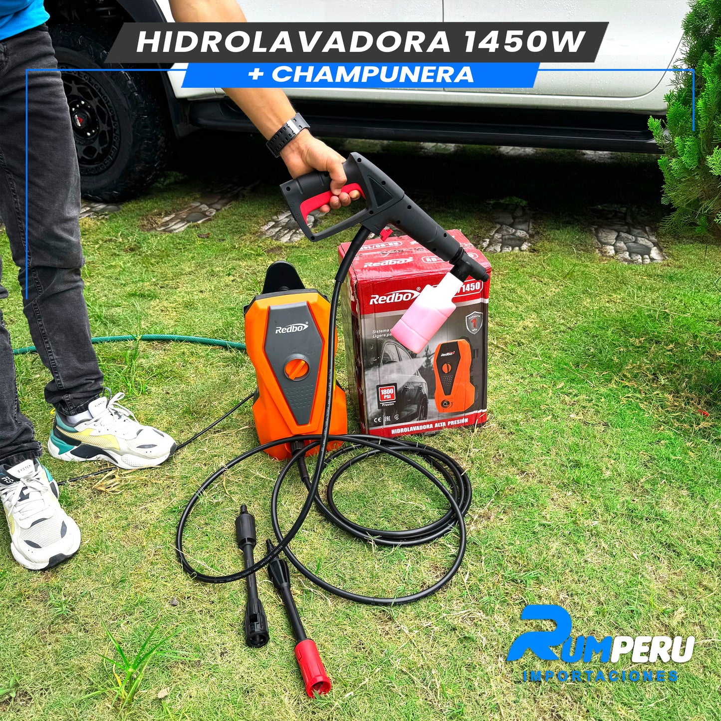 Hidrolavadora 1450w + Champunera