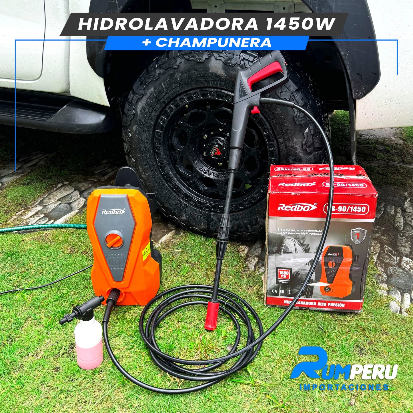 Hidrolavadora 1450w + Champunera