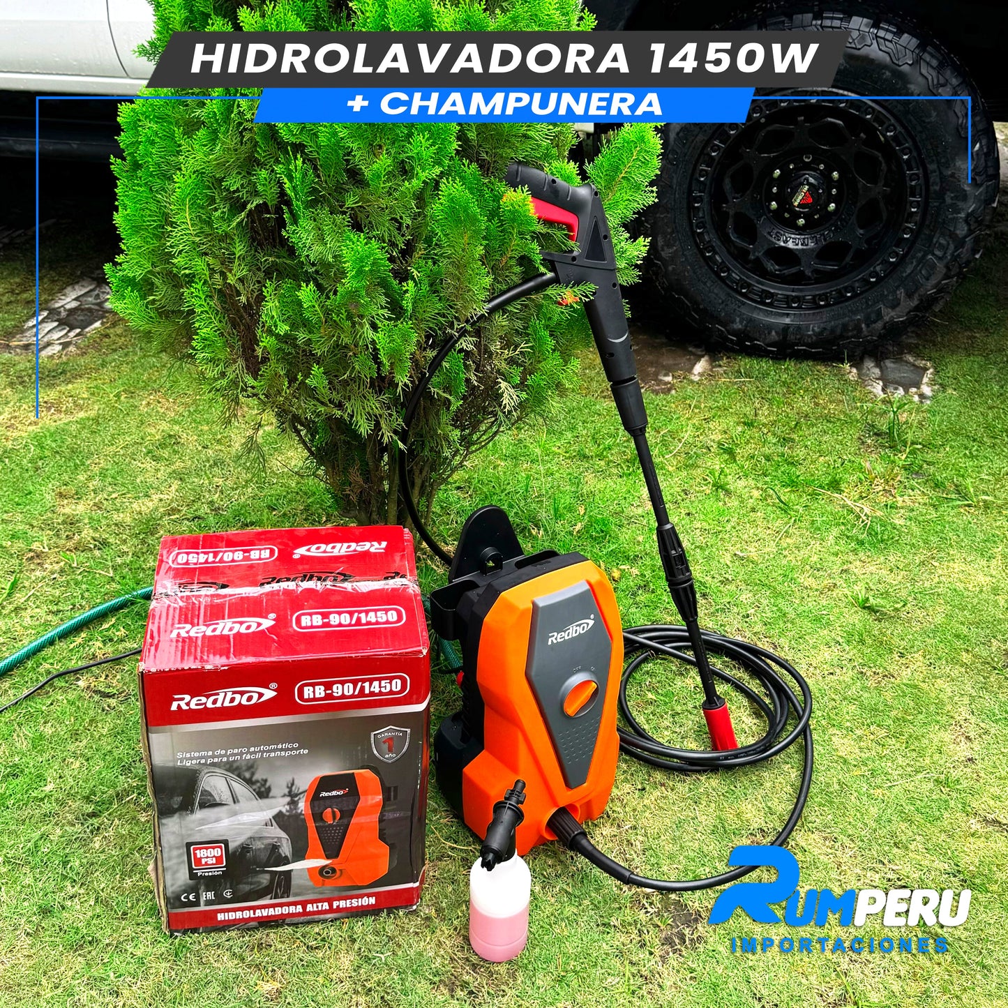 Hidrolavadora 1450w + Champunera