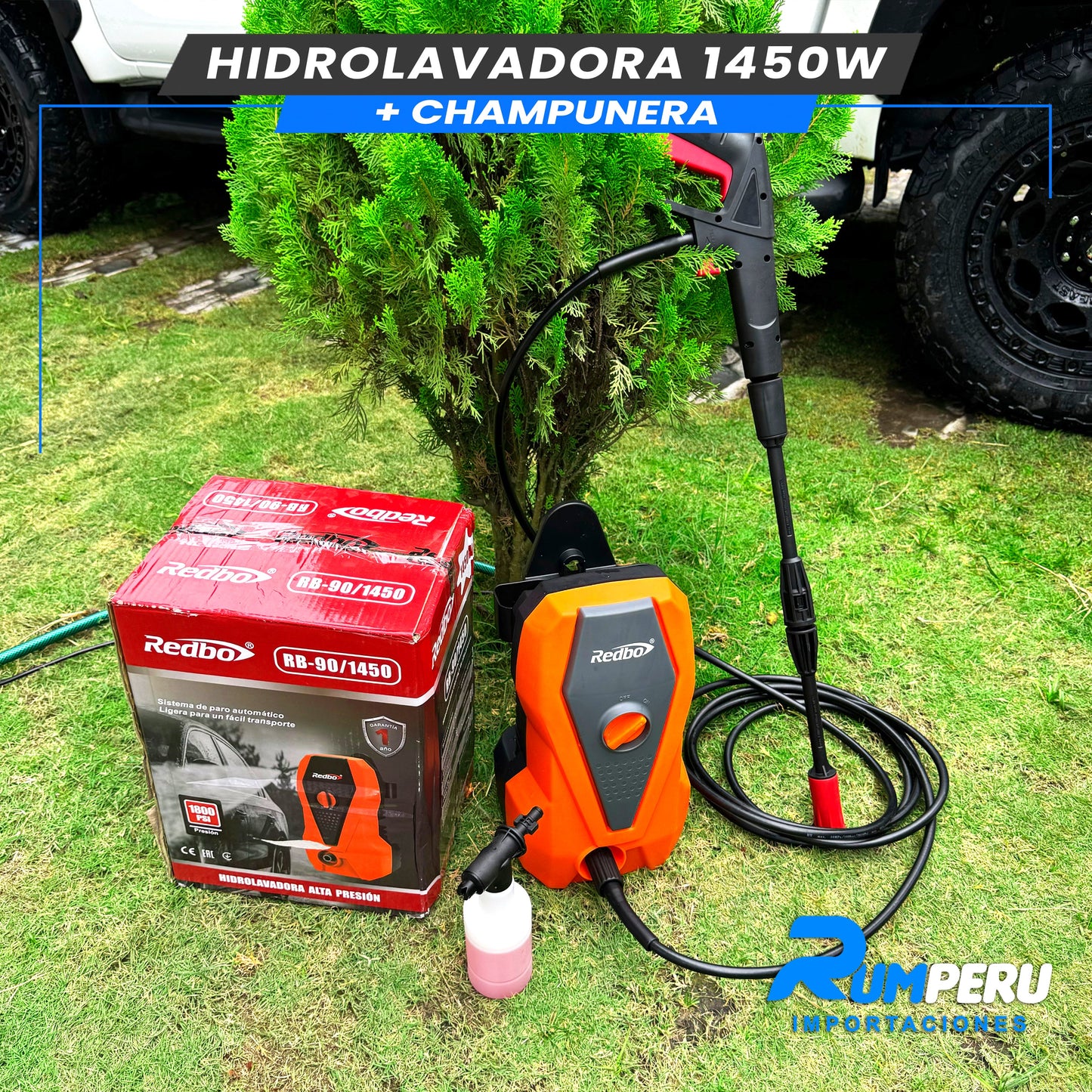 Hidrolavadora 1450w + Champunera