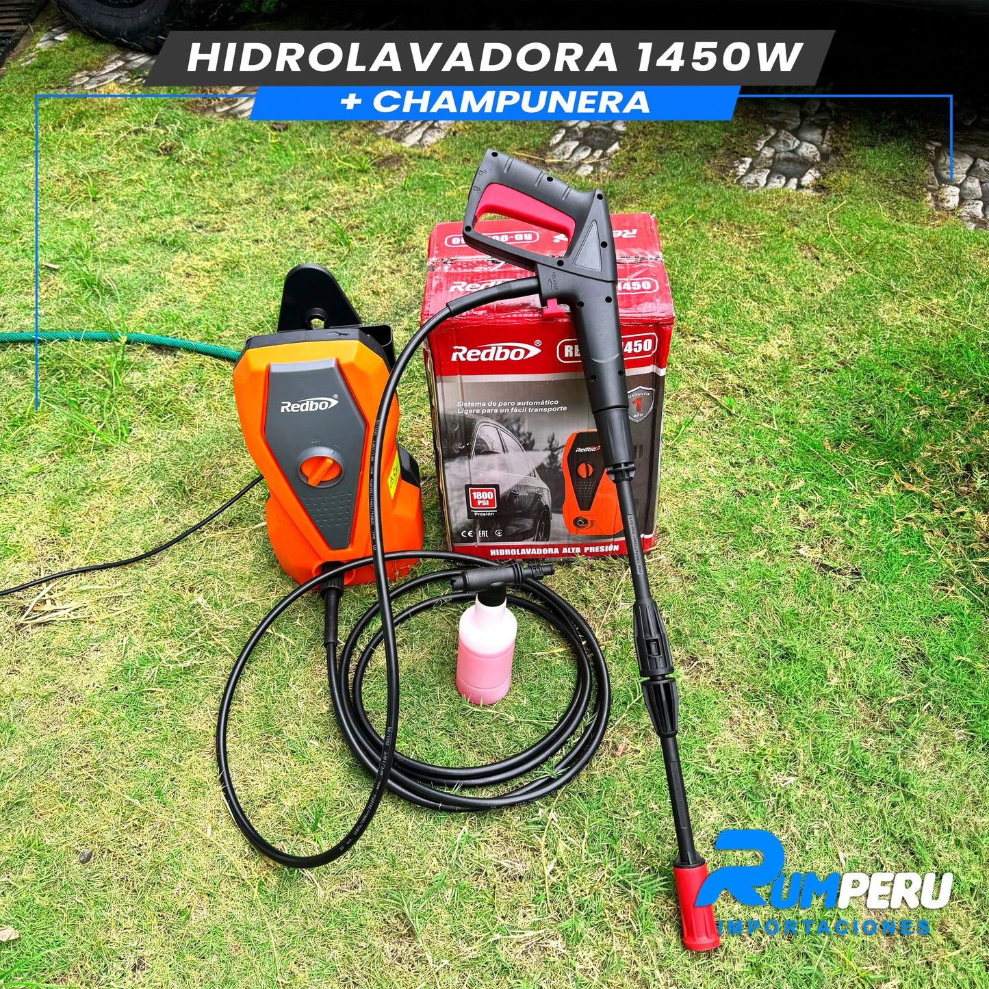 Hidrolavadora 1450w + Champunera