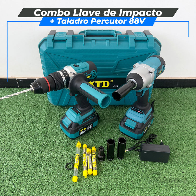 Cargue la imagen en el visor de la galería, Combo Llave de Impacto + Taladro Percutor 88V
