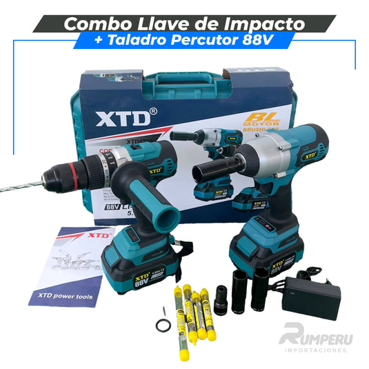 Combo Llave de Impacto + Taladro Percutor 88V