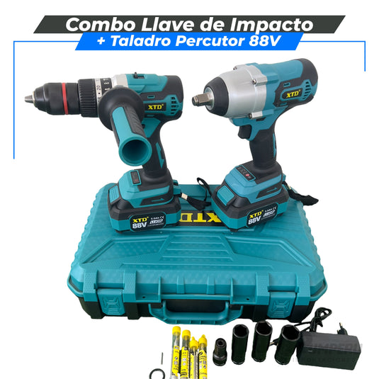 Combo Llave de Impacto + Taladro Percutor 88V