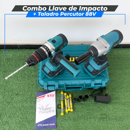 Combo Llave de Impacto + Taladro Percutor 88V