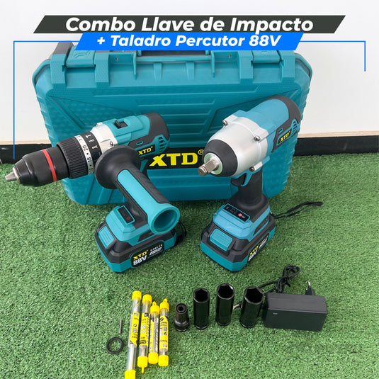 Combo Llave de Impacto + Taladro Percutor 88V