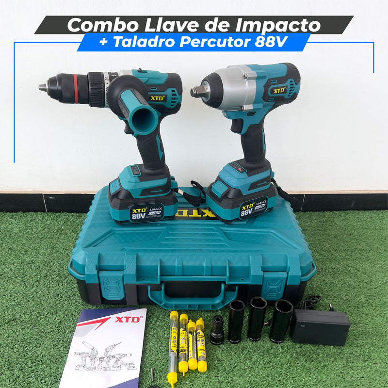 Cargue la imagen en el visor de la galería, Combo Llave de Impacto + Taladro Percutor 88V
