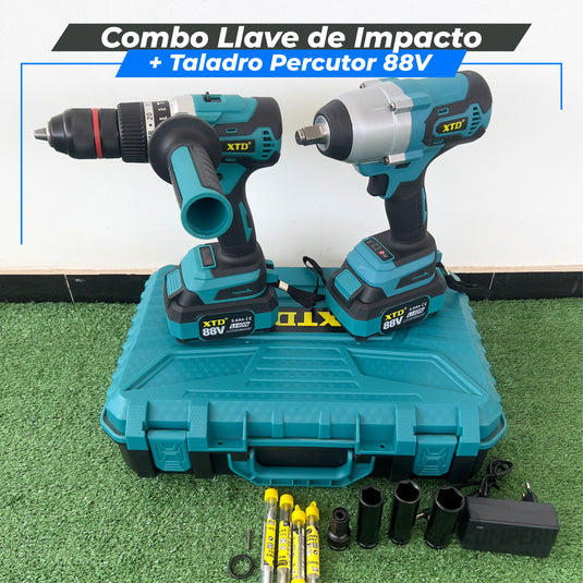 Combo Llave de Impacto + Taladro Percutor 88V