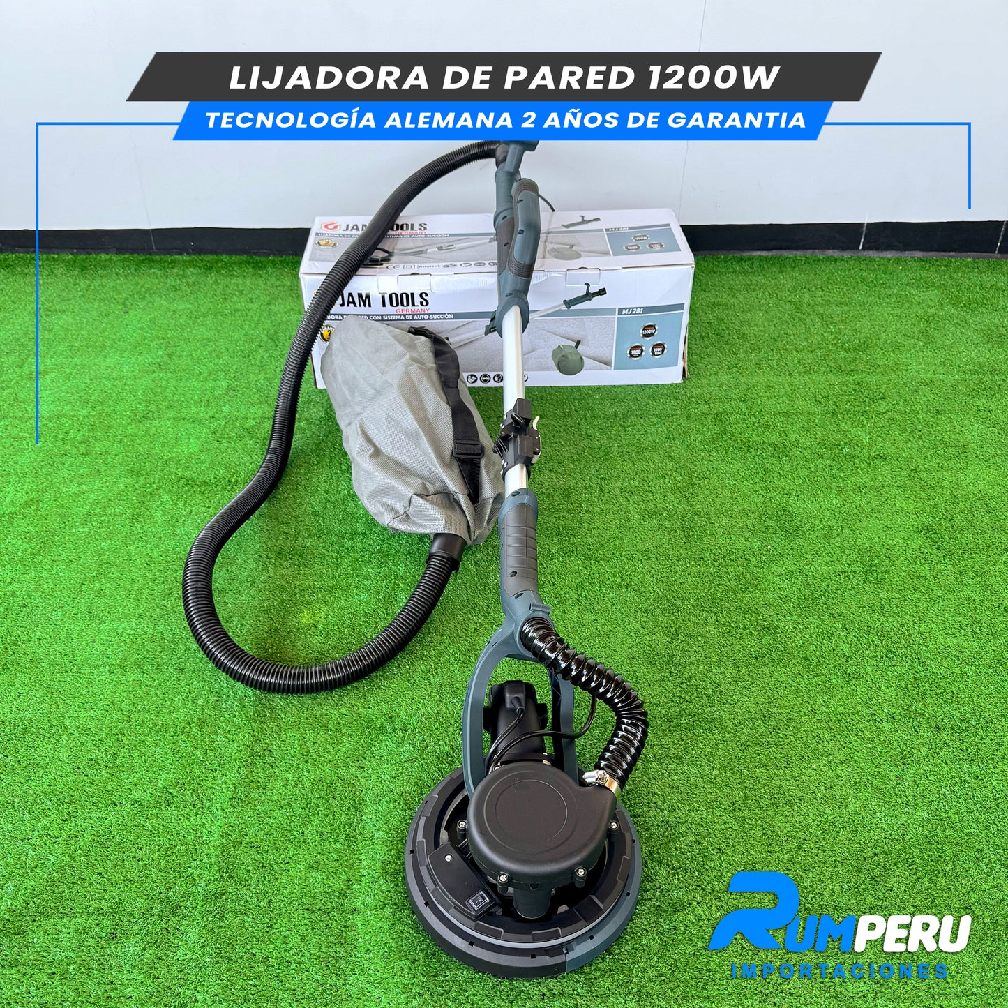 LIJADORA DE PARED 1200W TECNOLOGÍA ALEMANA 2 AÑOS DE GARANTIA