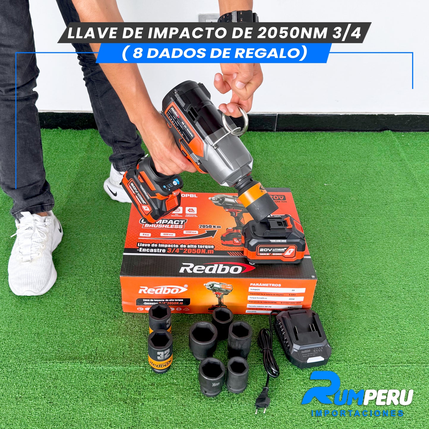 Llave de Impacto de 2050NM Encastre de 3/4