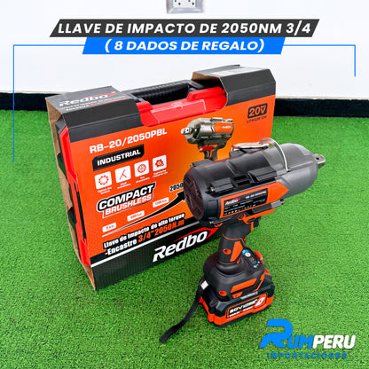 Llave de Impacto de 2050NM Encastre de 3/4