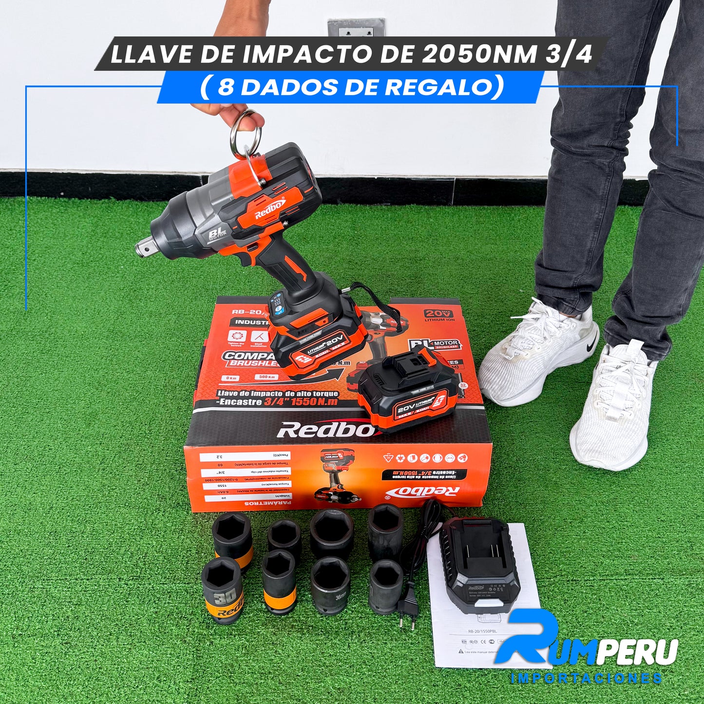 Llave de Impacto de 2050NM Encastre de 3/4