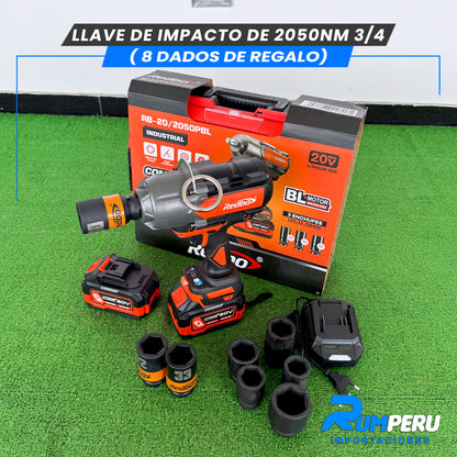 Llave de Impacto de 2050NM Encastre de 3/4