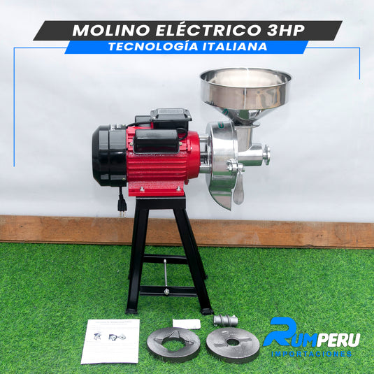 🌾 Molino Eléctrico  Dual Para (Granos Secos y Húmedos)