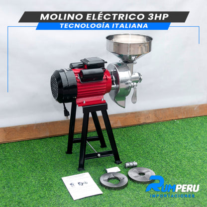 🌾 Molino Eléctrico  Dual Para (Granos Secos y Húmedos)