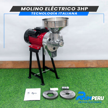 🌾 Molino Eléctrico  Dual Para (Granos Secos y Húmedos)