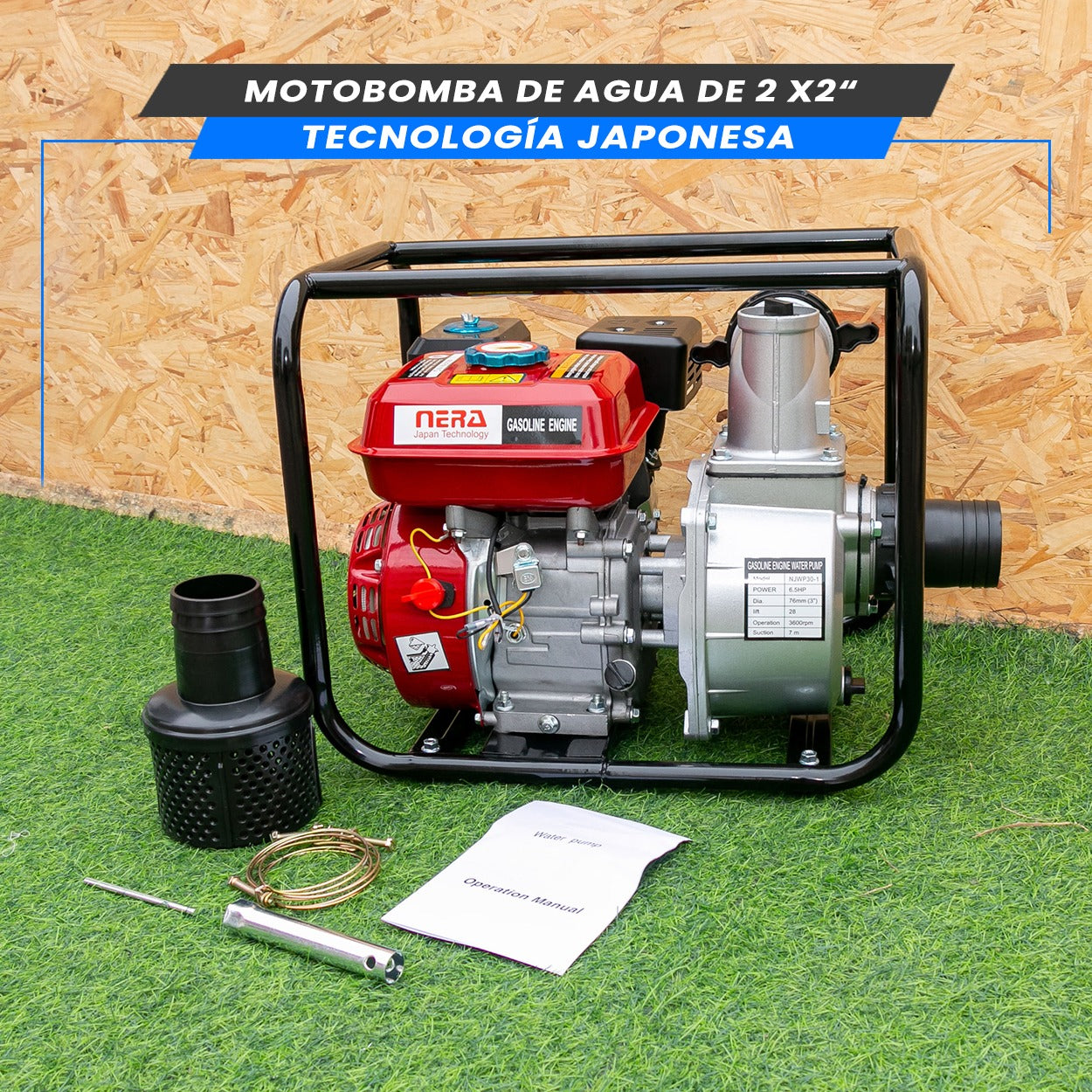 Motobomba de Agua de 2x2 Tecnología Japonesa