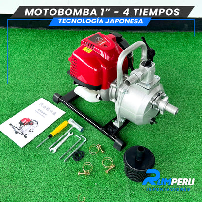Motobomba 1 pulgada -4 tiempos tecnología Japonesa