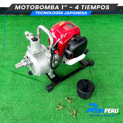 Motobomba 1 pulgada -4 tiempos tecnología Japonesa