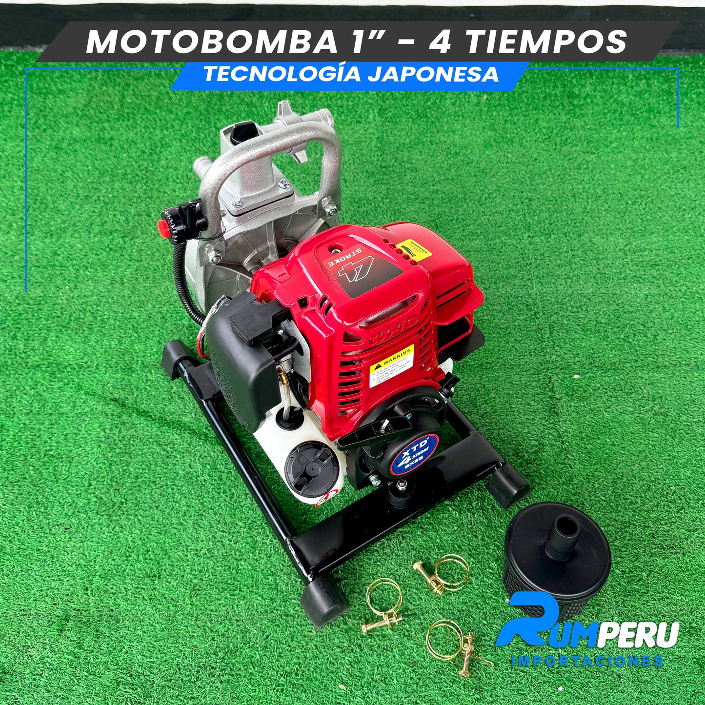 Motobomba 1 pulgada -4 tiempos tecnología Japonesa