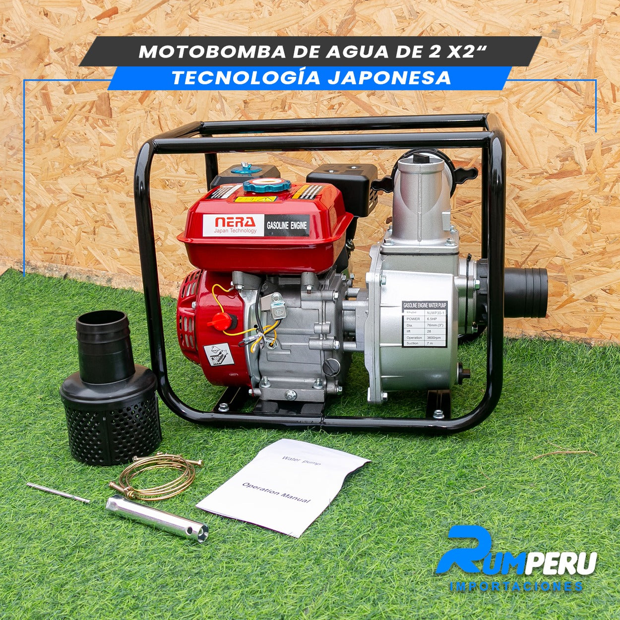 Motobomba de Agua de 2x2 Tecnología Japonesa