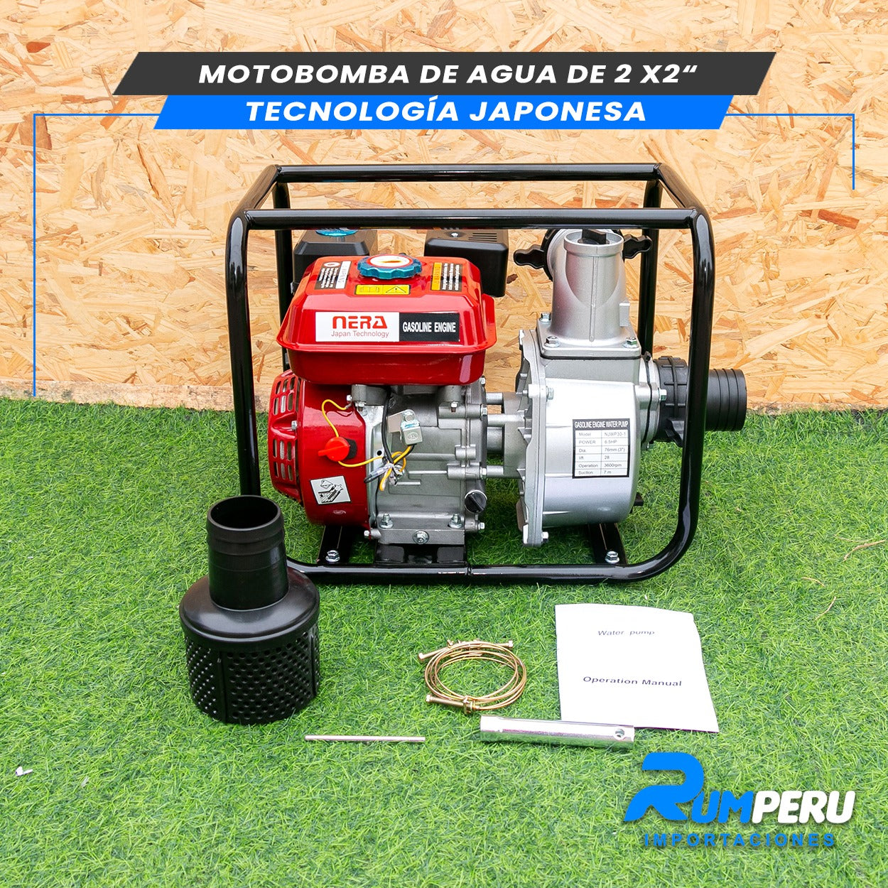 Motobomba de Agua de 2x2 Tecnología Japonesa