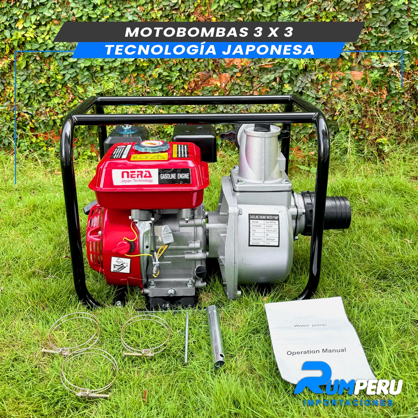 Motobombas 3x3 Tecnología Japonesa