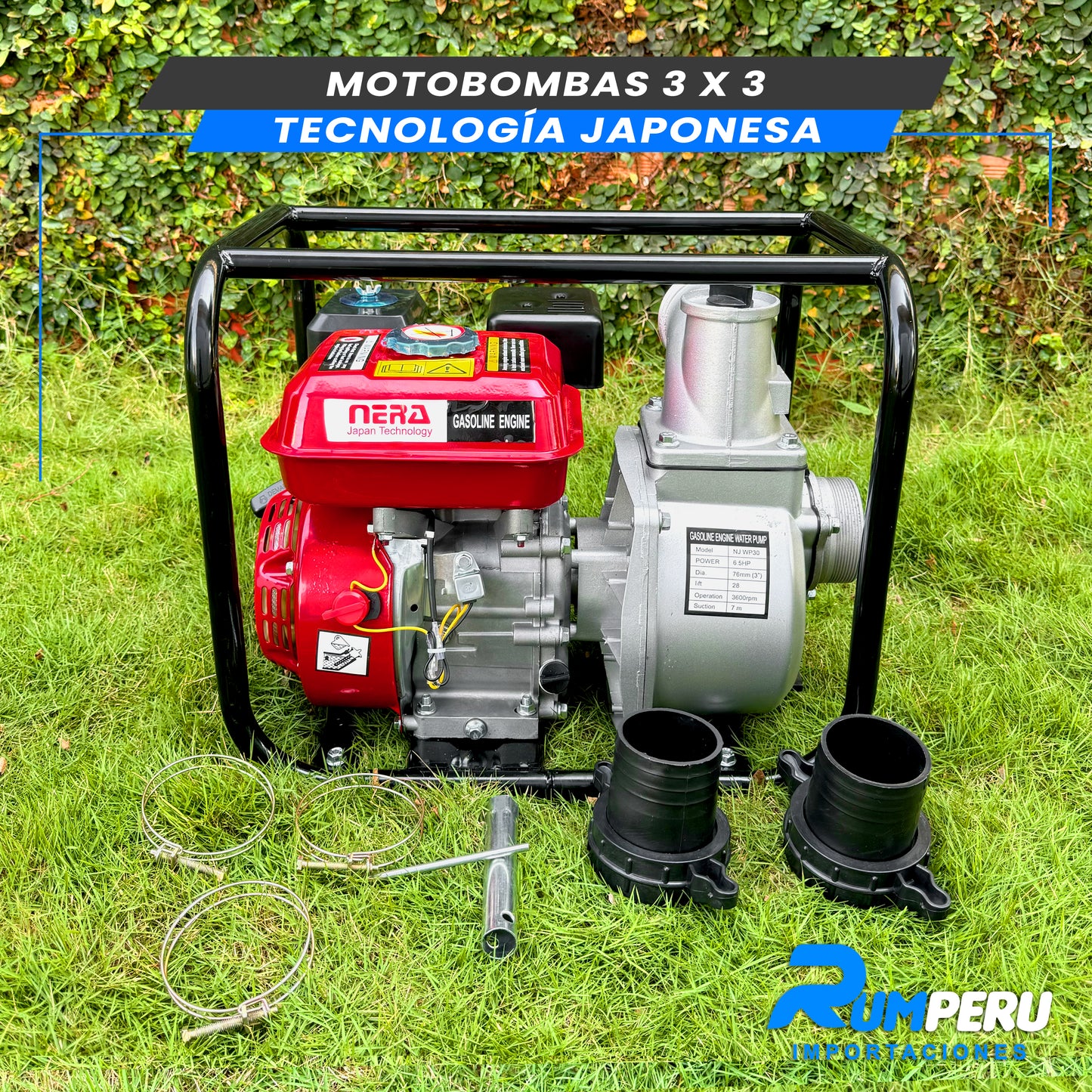 Motobombas 3x3 Tecnología Japonesa