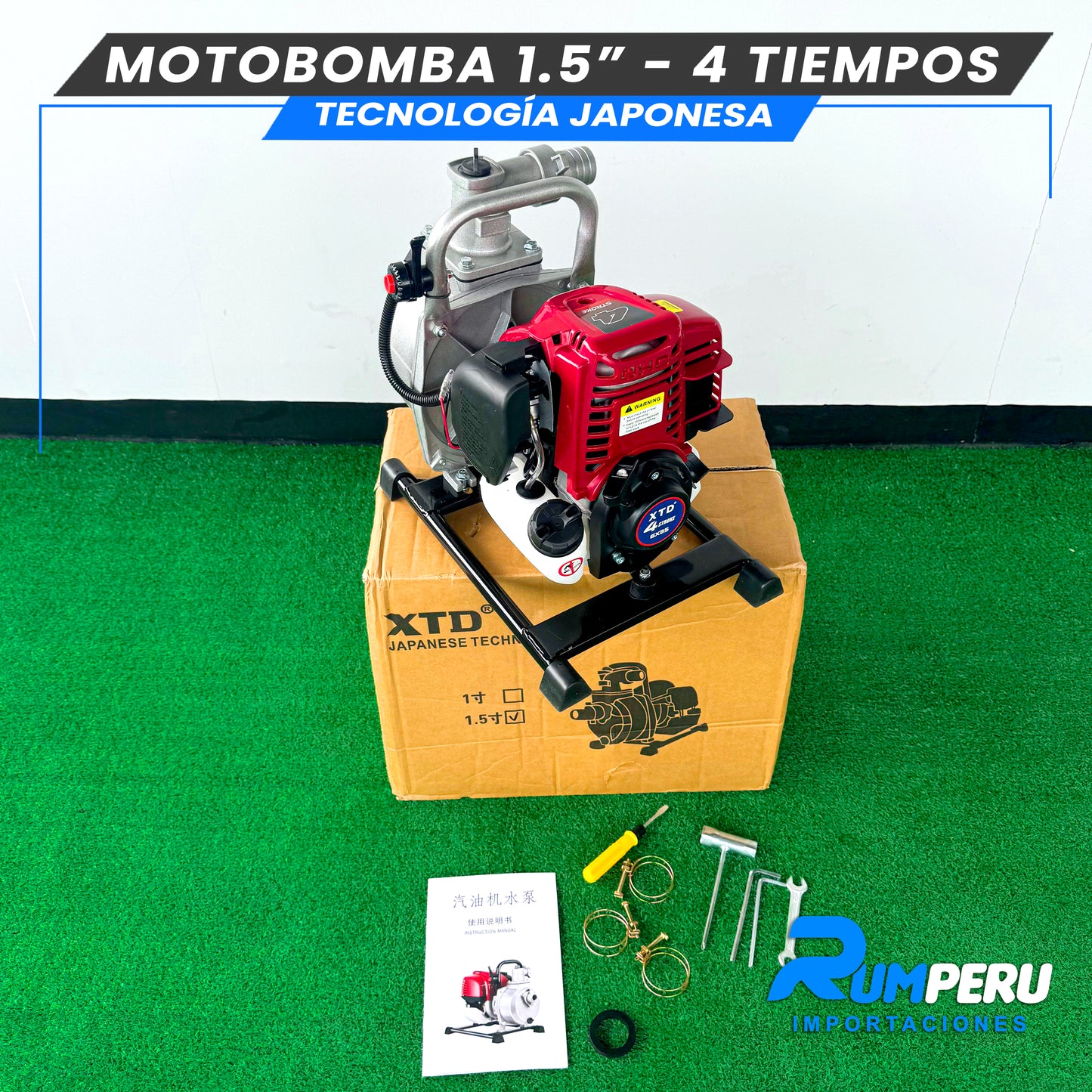 Motobomba 1.5 pulgadas - 4 tiempos tecnología Japonesa