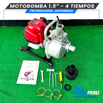 Motobomba 1.5 pulgadas - 4 tiempos tecnología Japonesa