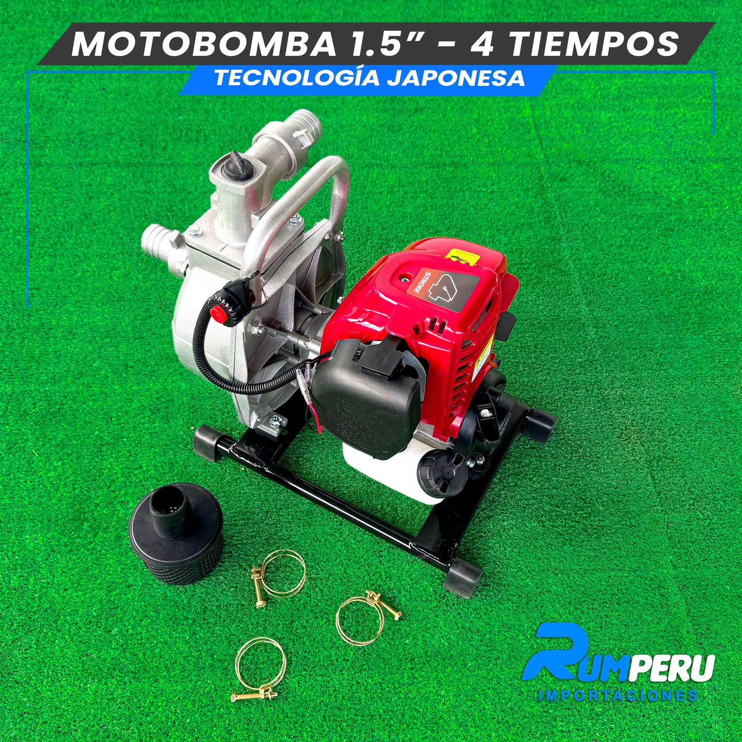 Motobomba 1.5 pulgadas - 4 tiempos tecnología Japonesa