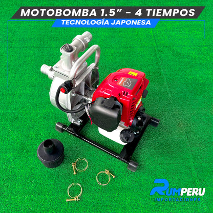 Motobomba 1.5 pulgadas - 4 tiempos tecnología Japonesa