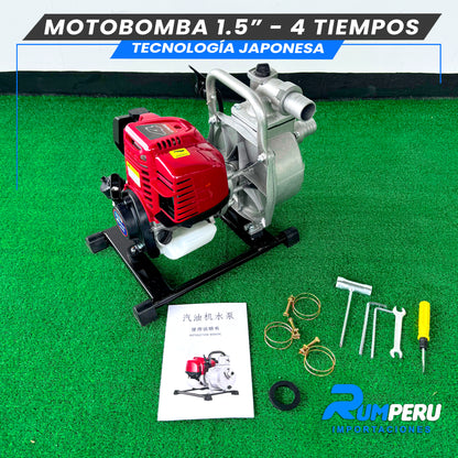 Motobomba 1.5 pulgadas - 4 tiempos tecnología Japonesa