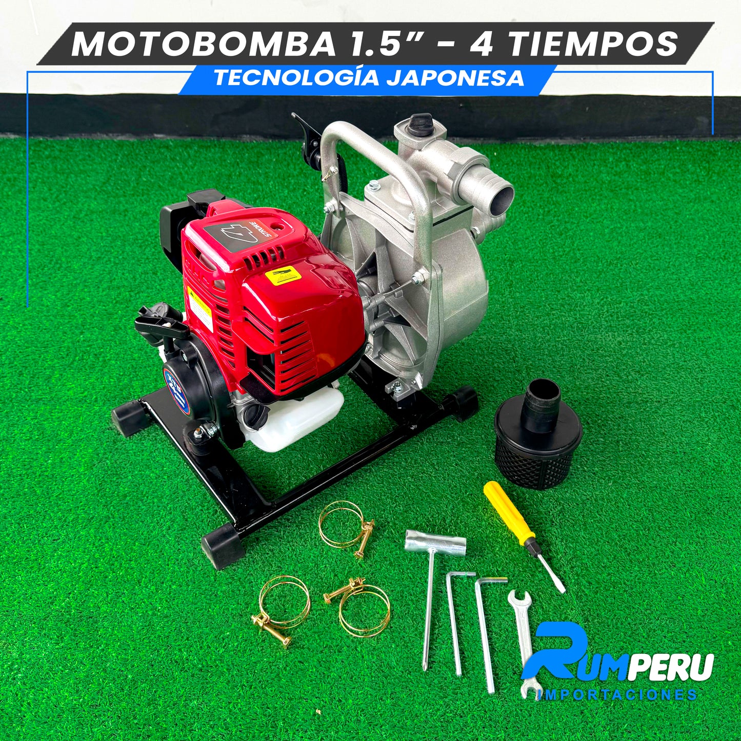 Motobomba 1.5 pulgadas - 4 tiempos tecnología Japonesa