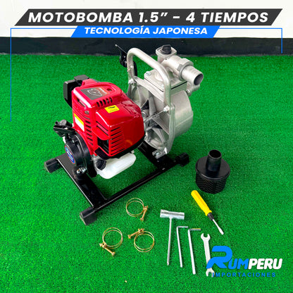 Motobomba 1.5 pulgadas - 4 tiempos tecnología Japonesa