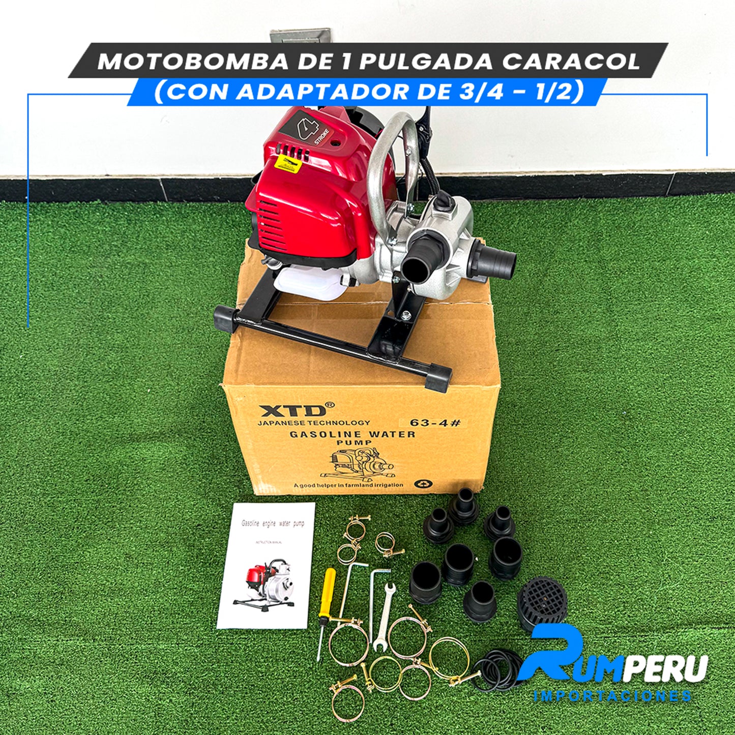 Motobomba 1 Pulgada Caracol (Tecnología Japonesa)
