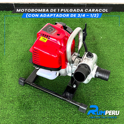Motobomba 1 Pulgada Caracol (Tecnología Japonesa)