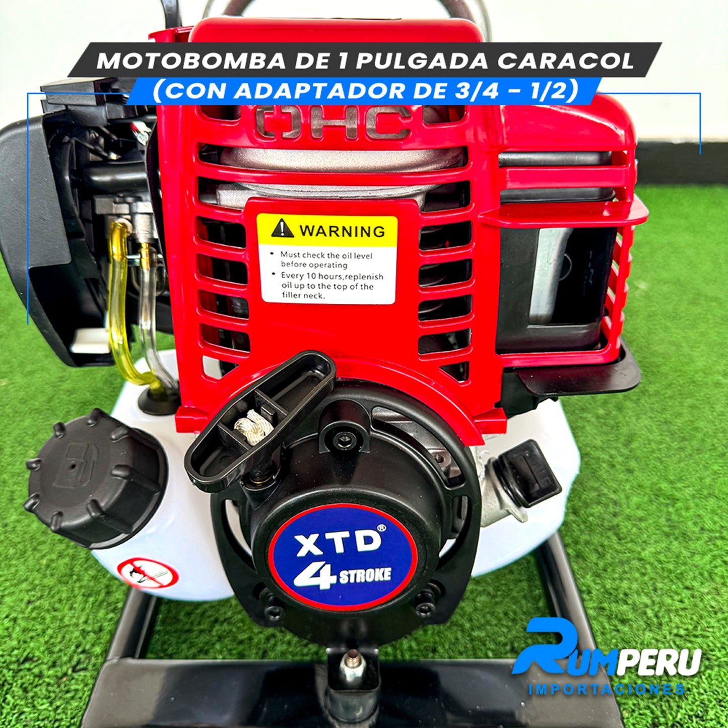 Motobomba 1 Pulgada Caracol (Tecnología Japonesa)