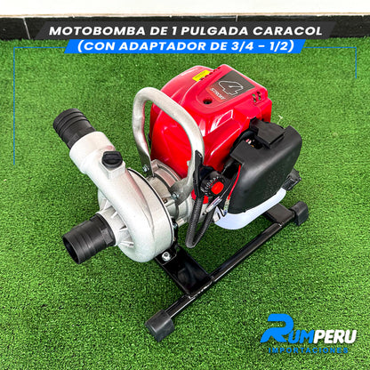 Motobomba 1 Pulgada Caracol (Tecnología Japonesa)