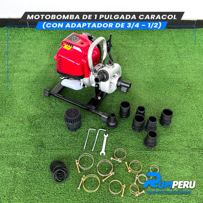 Motobomba 1 Pulgada Caracol (Tecnología Japonesa)