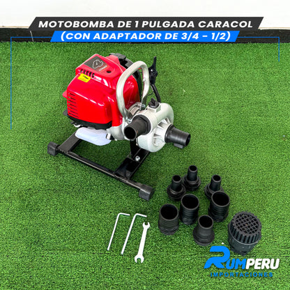 Motobomba 1 Pulgada Caracol (Tecnología Japonesa)