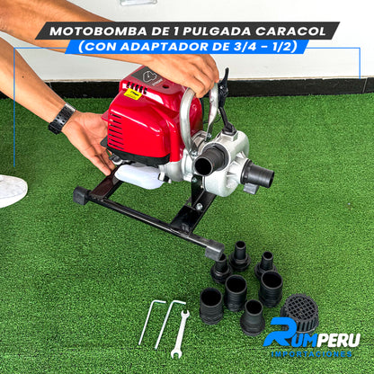 Motobomba 1 Pulgada Caracol (Tecnología Japonesa)