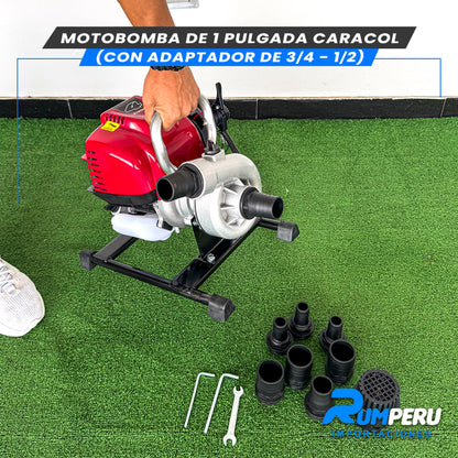 Motobomba 1 Pulgada Caracol (Tecnología Japonesa)