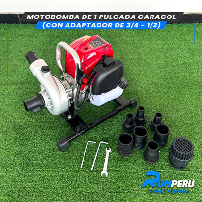 Motobomba 1 Pulgada Caracol (Tecnología Japonesa)