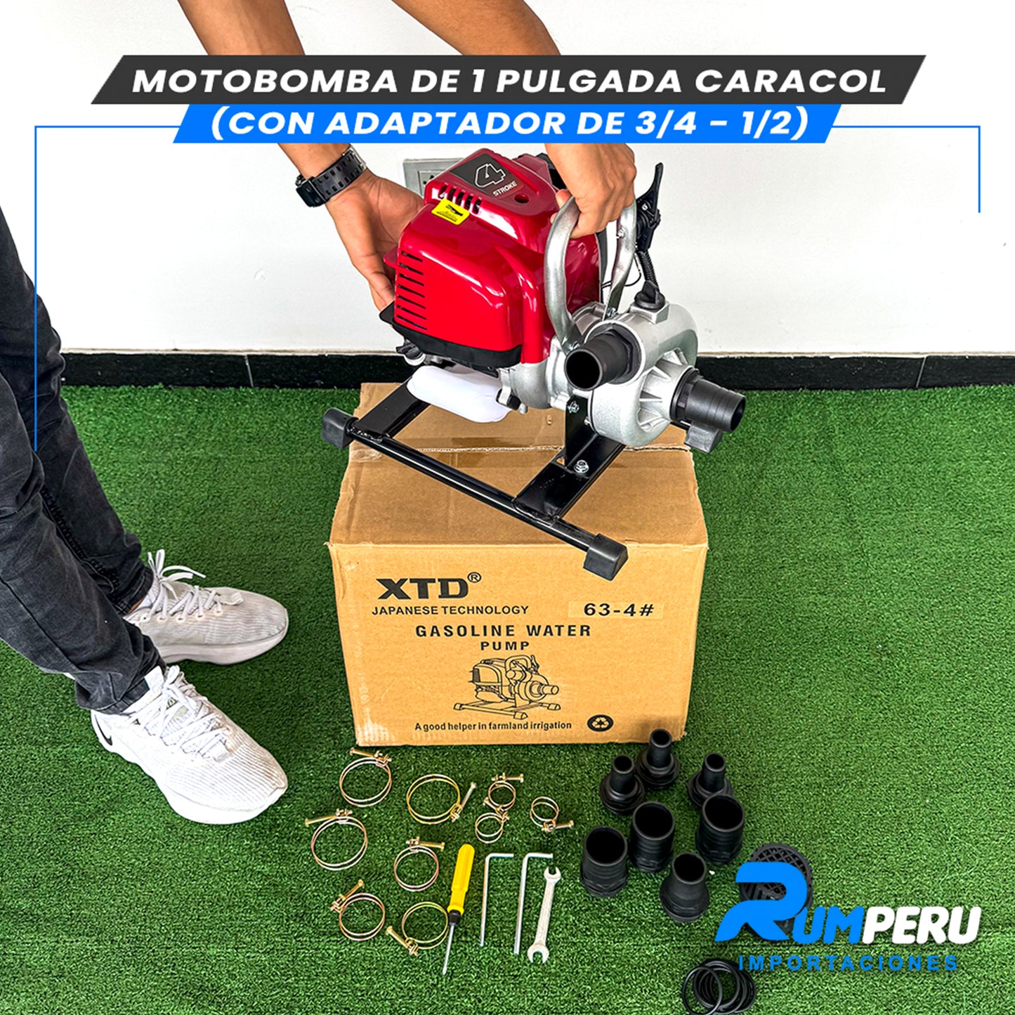 Motobomba 1 Pulgada Caracol (Tecnología Japonesa)