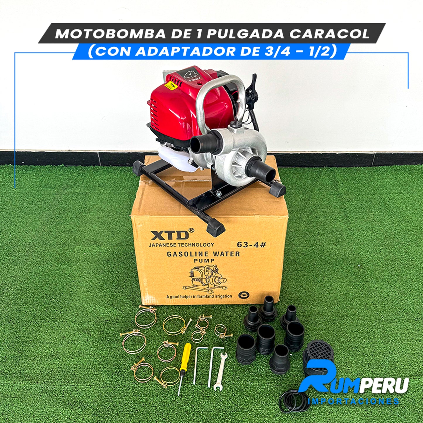 Motobomba 1 Pulgada Caracol (Tecnología Japonesa)
